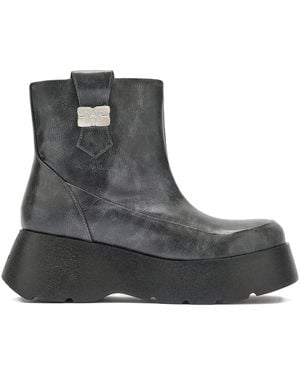 Ganni Kat Low Boots - Blue