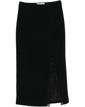 Roland Mouret Lace-Insert Pencil Skirt - Black