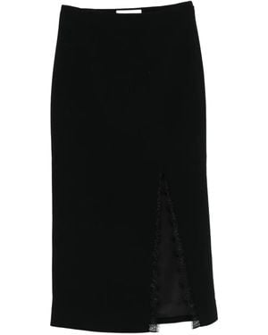 Roland Mouret Lace-Insert Pencil Skirt - Black