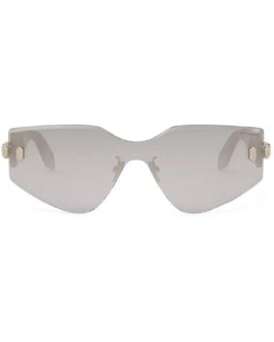 BVLGARI Serpenti Geometric-Frame Sunglasses - White