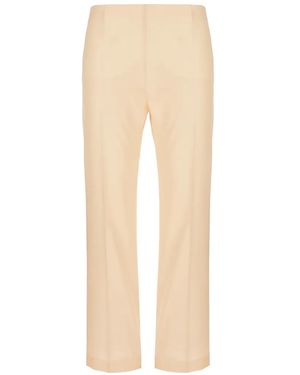 Alberta Ferretti Silk Pants - Natural