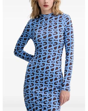 Stine Goya Abito Midi Con Stampa - Blu