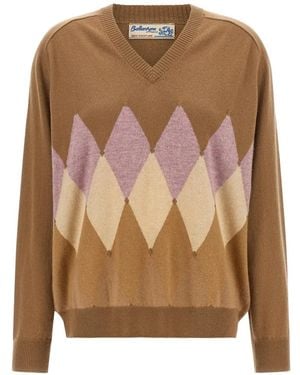 Ballantyne Intarsia-Knit Jumper - Brown
