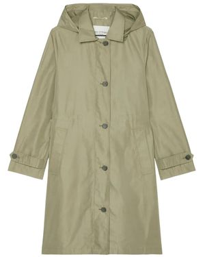 Marc O' Polo Hooded Button-Up Raincoat - Green