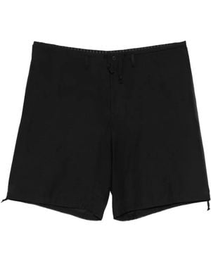 Yohji Yamamoto Drawstring-Hem Shorts - Black