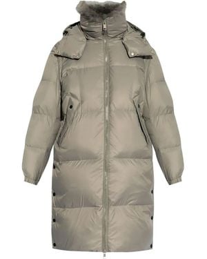 Yves Salomon Abrigo con capucha removible - Gris