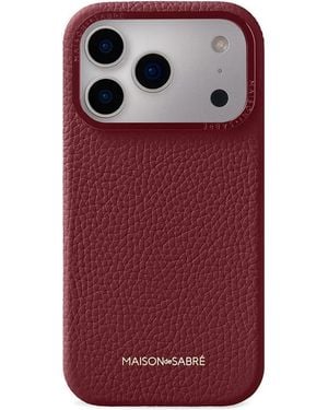 Maison De Sabre Leather Iphone 17 Pro Case - Red