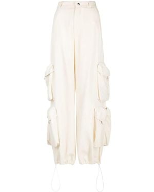 Amiri Wide-Leg Cargo-Pockets Trousers - White