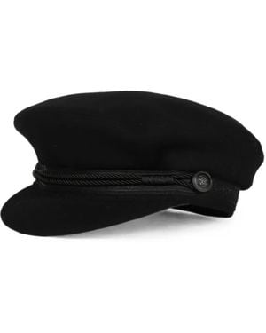 604SERVICE Button-Detail Sailor Cap - Black