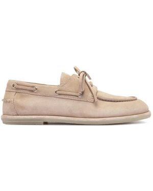 Officine Creative Love 101 Lace-Up Suede Loafers - Natural