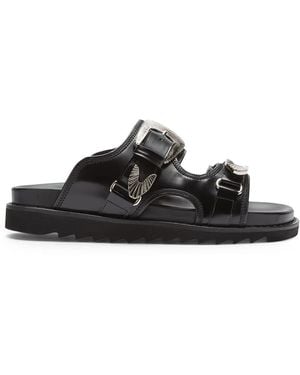Toga Virilis X Browns Polido Flat Sandals - Black