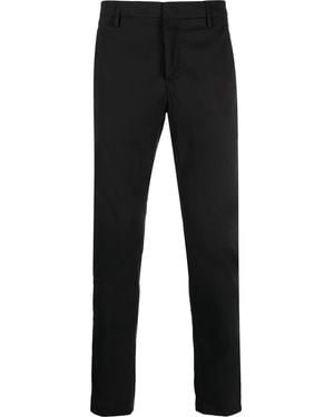 Dondup Cotton Slim-Cut Trousers - Black