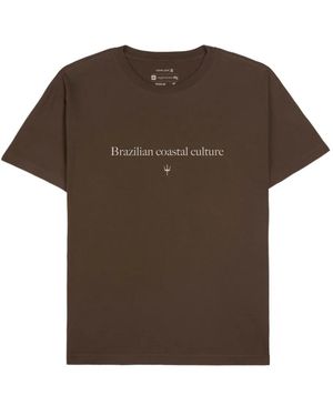 Osklen Camiseta Con Eslogan Estampado - Marrón