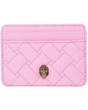 Kurt Geiger Kensington Eagle-Head Quilted Cardholder - Pink
