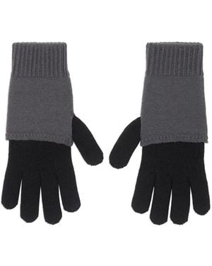 MM6 by Maison Margiela Gants Bicolores En Maille - White