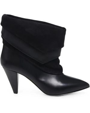Isabel Marant Panelled Pointed-Toe Ankle Boots - Black