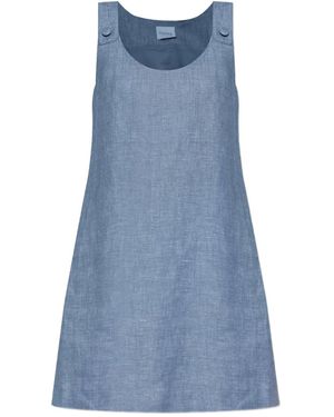 Posse Button-Detailing Sleeveless Mini Day Dress - Blue