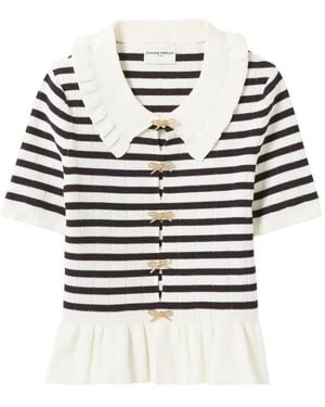 Claudie Pierlot Striped Jumper - Grey