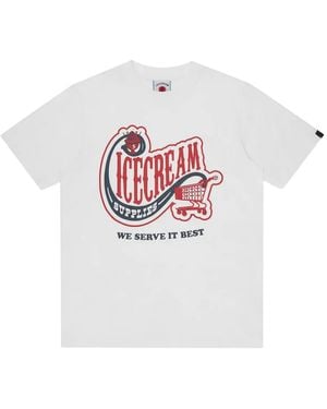 ICECREAM ロゴ Tシャツ - ホワイト