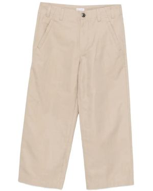 Brunello Cucinelli Straight-Leg Cotton Pants - White