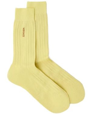 Versace Ribbed Socks - Metallic