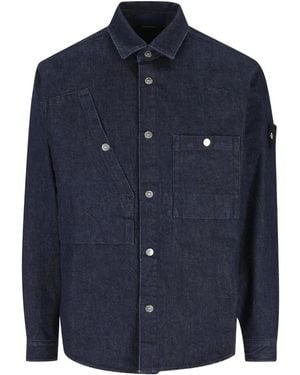 Stone Island Cotton Denim Shirt - Blue