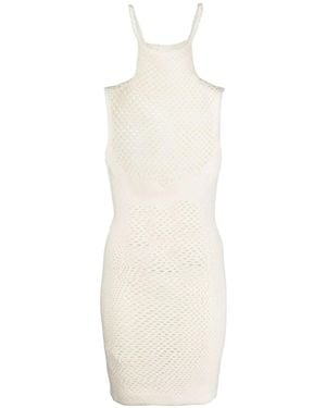 Isa Boulder Map Crochet Minidress - White