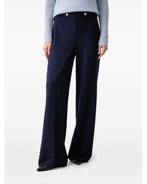 Joseph Ribkoff Scuba Knot-Detail Wide-Leg Trousers - Blue