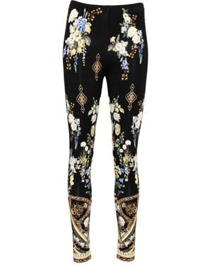 CAMILLA Leggins Ottoman Elegance - Negro