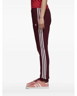 adidas Trefoil-Cuffed Track Pants - Red
