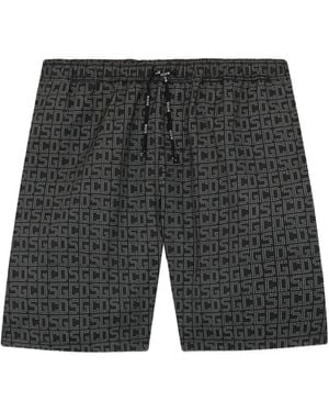 Gcds Monogram Swim Shorts - Black