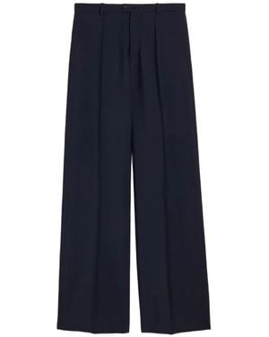 Jil Sander Wool Canvas Trousers - Blue