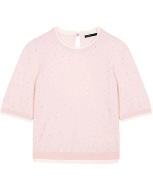 Maje Top Con Maniche Corte - Rosa