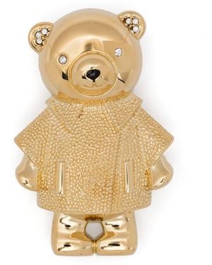 Max Mara Teddy-Bear Brooch - Metallic