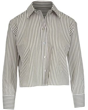 Vince Camicia A Righe - Grigio