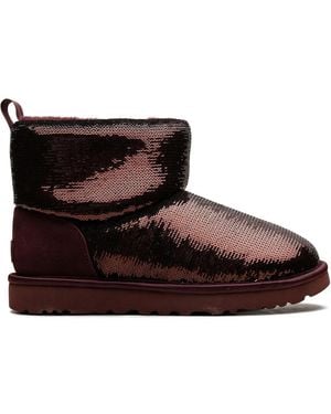 UGG Classic Mini Mirror Ball "Wild Grape" Boots - Brown