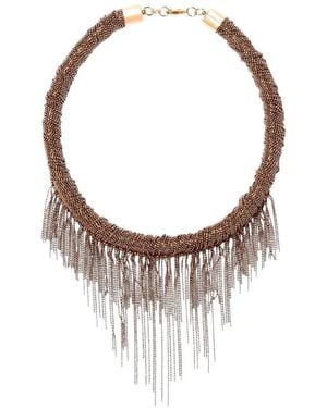 Fabiana Filippi Embellished Fringe Necklace - White