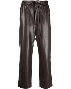 Nanushka Jain Faux-Leather Trousers - Grey