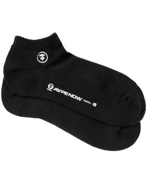 Aape By A Bathing Ape Logo Socks - Black