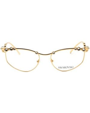 Swarovski Crystal-Embellished Cat-Eye Glasses - Natural