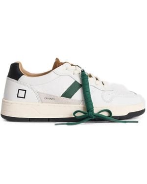 Date Court 2.0 Logo-Print Panelled Sneakers - Bianco