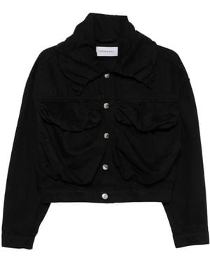 Viktor & Rolf Drapierte Jeansjacke - Schwarz