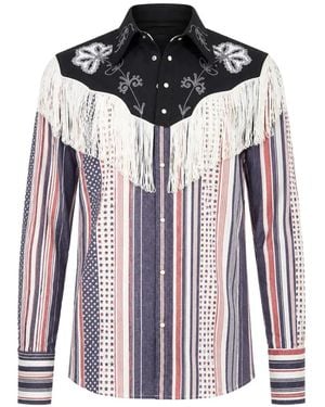 DSquared² Chemise D'Inspiration Western À Franges - Multicolor