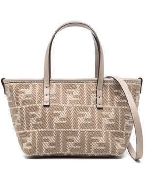 Fendi Roll ハンドバッグ ミニ - ナチュラル