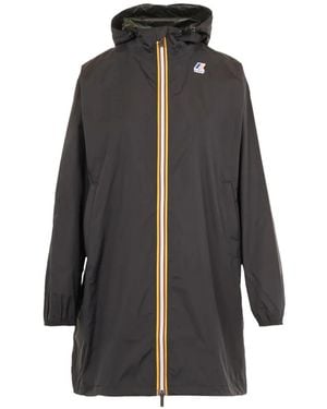 K-Way Zip-Up Hooded Coat - Gray