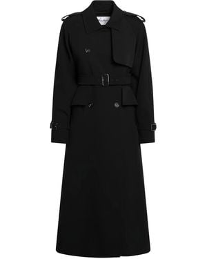 Max Mara Trenchcoat Met Dubbele Rij Knopen En Ceintuur - Zwart