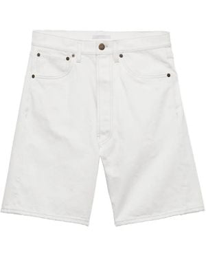Prada Old Denim Bermudas - White