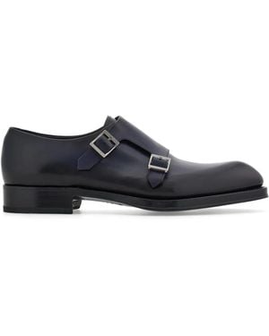 Ferragamo モンクストラップ シューズ - ブルー