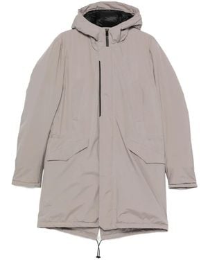 Herno Manteau Matelassé À Capuche - Grey