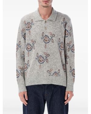 Corridor NYC Poloshirt aus Rippstrick - Grau